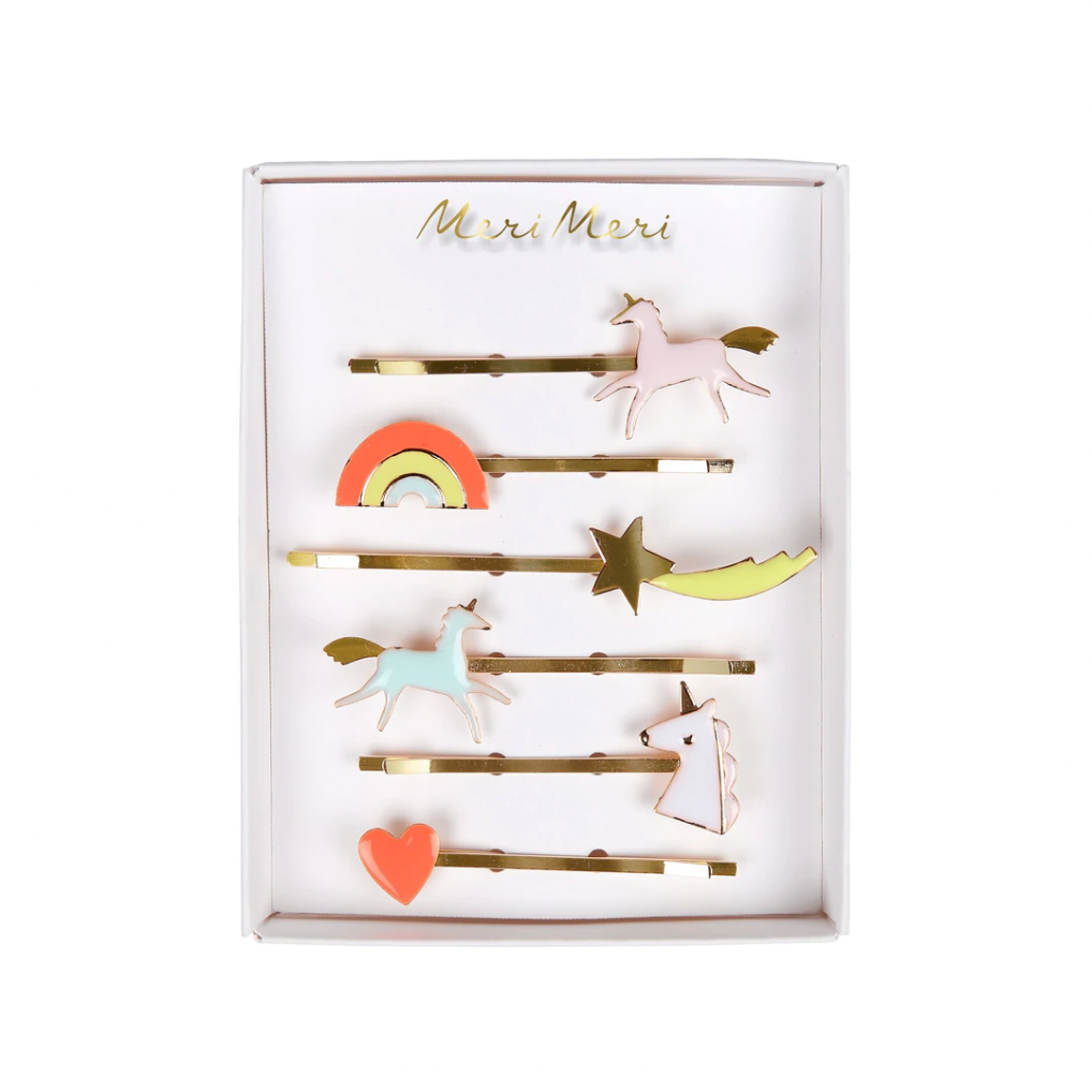 Lot de 6 barrettes Licornes