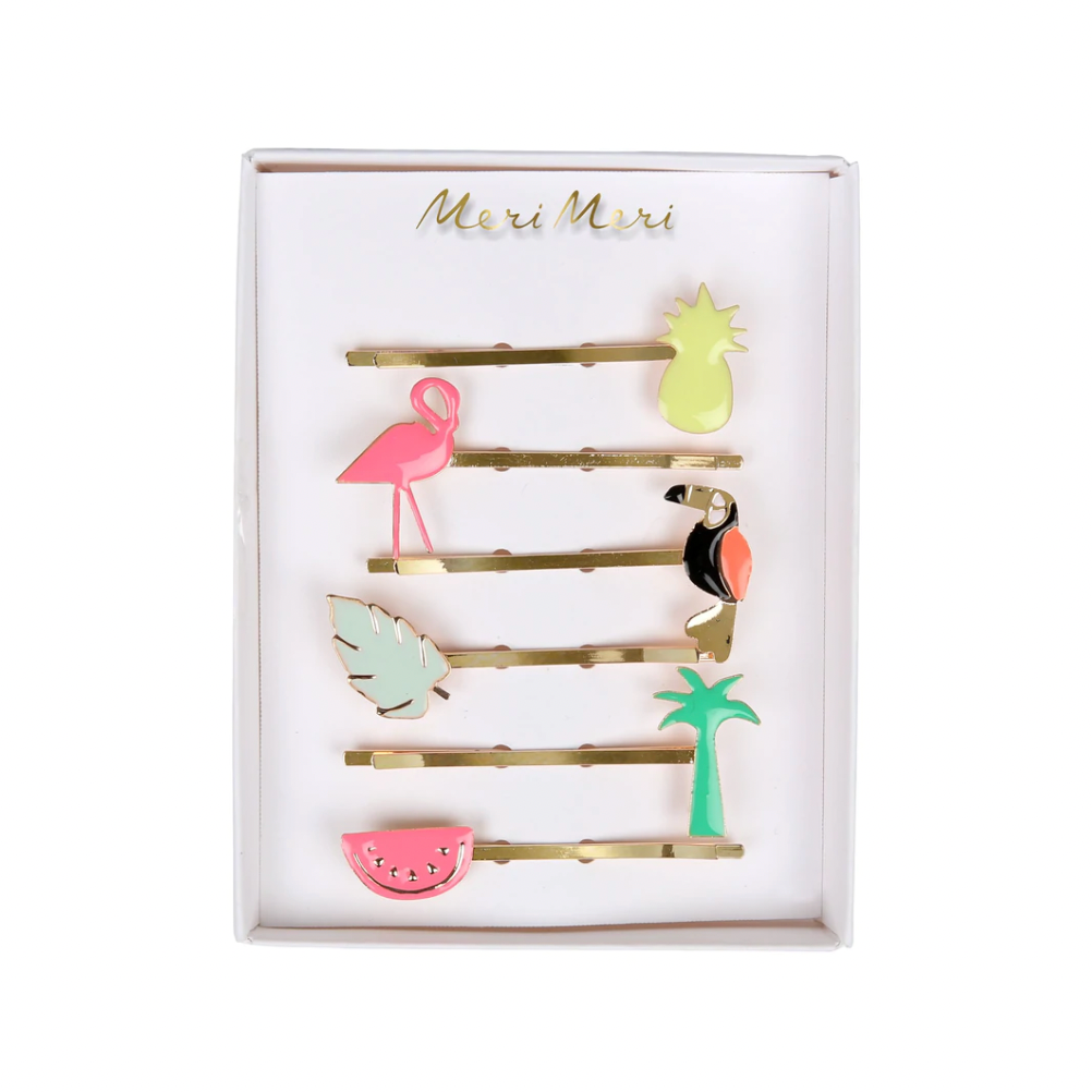 Lot de 6 barrettes Tropical