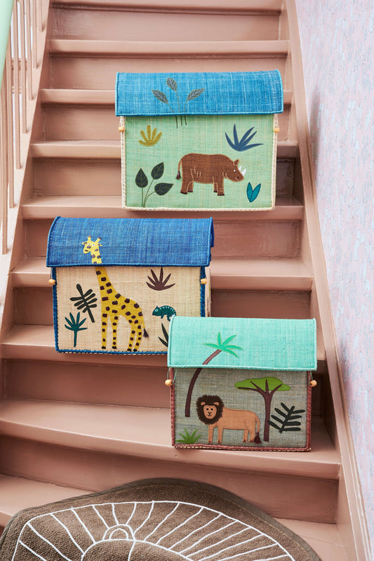 Coffres en raphia : la savane (3 tailles différentes)