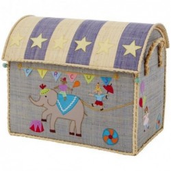 Coffres en raphia : le cirque (3 tailles différentes)