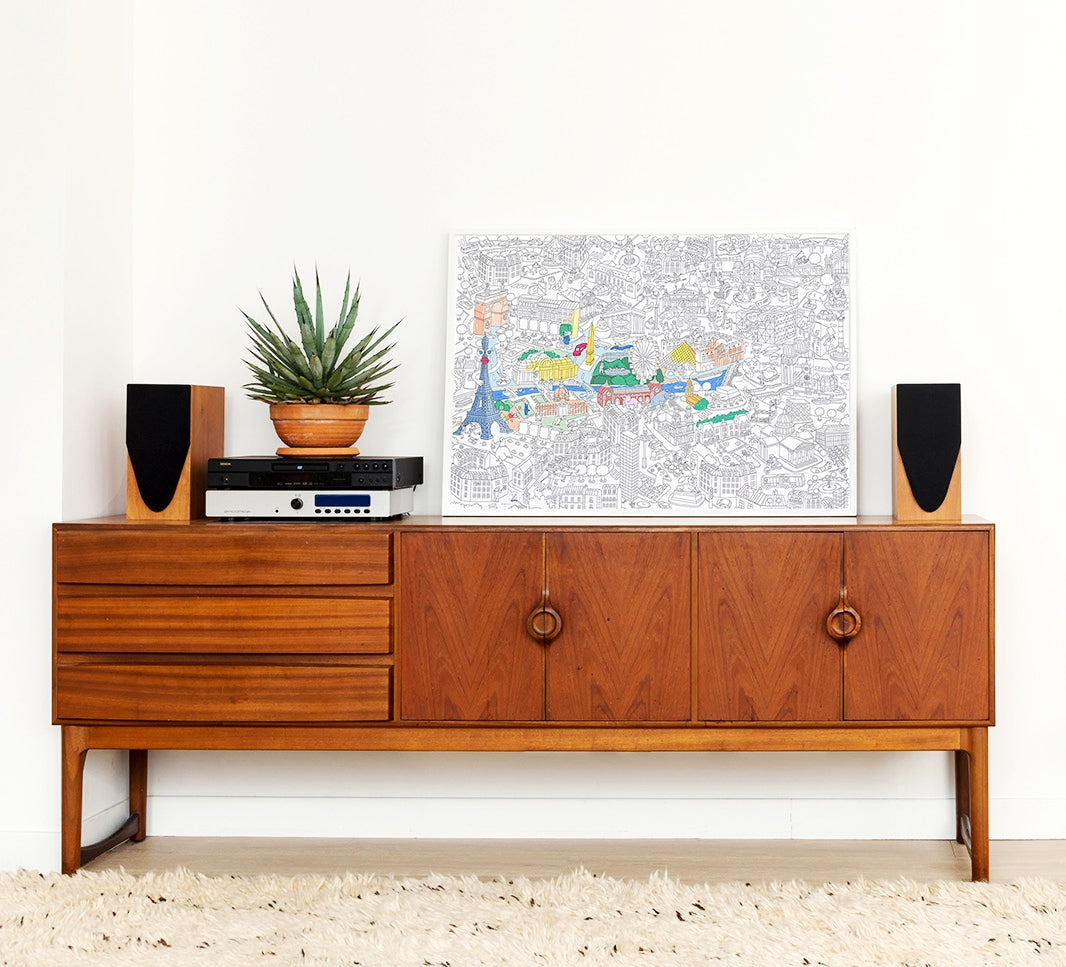 Poster à colorier Paris