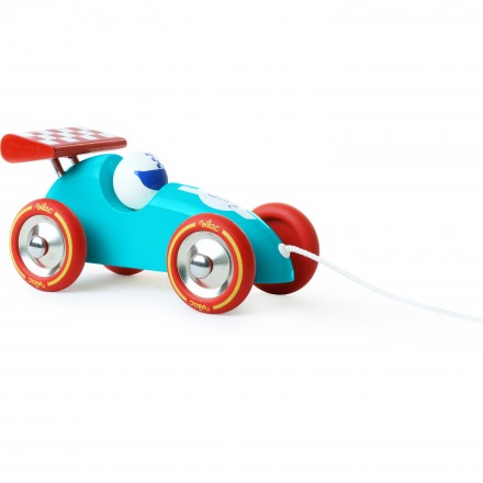 Voiture de course à tirer (plusieurs coloris)