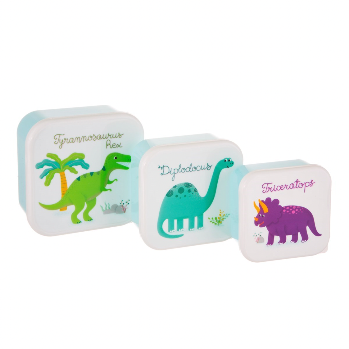 Lot de 3 boîtes à goûter (plusieurs motifs)