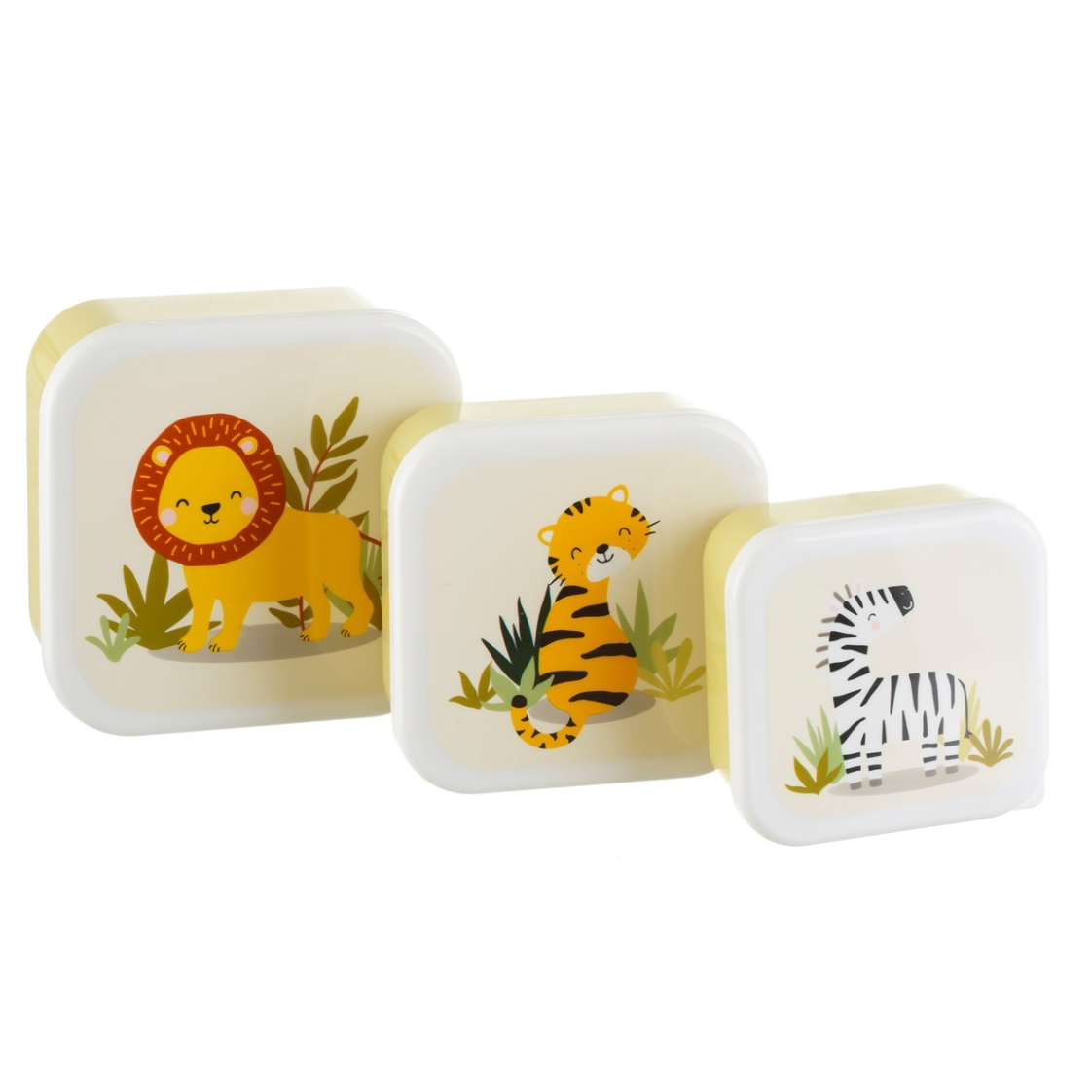 Lot de 3 boîtes à goûter (plusieurs motifs)