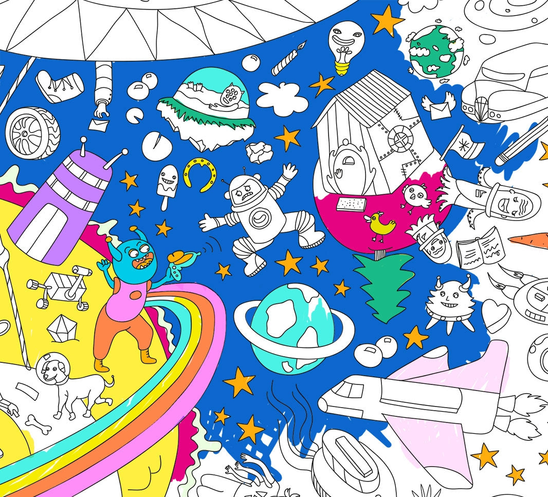 Poster à colorier Cosmos